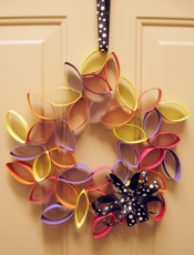 Make Something Mondays Colourful Toilet Paper Roll Wreath